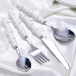 Luxurious European Pearl-Style Stainless Steel Cutlery Set - Image 8