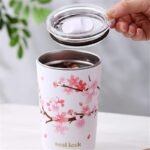 Cherry Blossom Stainless Steel Thermal Mug - Leak-Proof, Double Wall Insulated Coffee & Tea Tumbler - Image 6