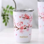 Cherry Blossom Stainless Steel Thermal Mug - Leak-Proof, Double Wall Insulated Coffee & Tea Tumbler - Image 5