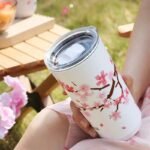 Cherry Blossom Stainless Steel Thermal Mug - Leak-Proof, Double Wall Insulated Coffee & Tea Tumbler - Image 7