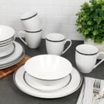 Elegant Black 16-Piece Ceramic Dinnerware Set - Image 4