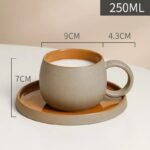 Japanese Style Ceramic Coffee Cup Set - Retro Rough Pottery Mugs and Plates for Afternoon Tea and Breakfast - Image 7