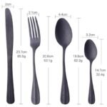 Luxury Matte Black Stainless Steel Cutlery Set - Image 7