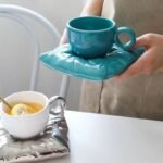 Creative Macaron Pillow Cup - Nordic Style Ceramic Coffee Mug with Tray - Image 5