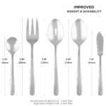 Stainless Steel 77-Piece Flatware Set, Service for 12 with Tea Spoon & Serve Set - Image 5
