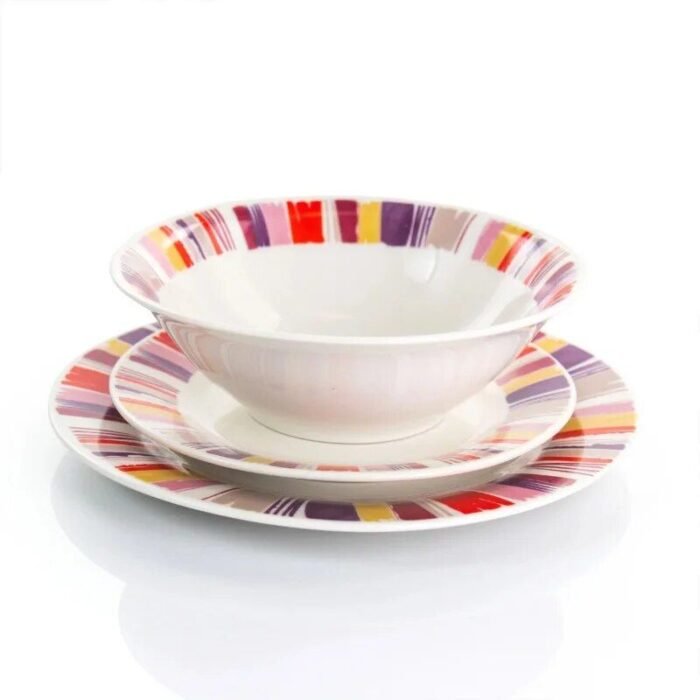 Orleans Vibrant Ceramic 12-Piece Dinnerware Set - Image 3