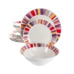 Orleans Vibrant Ceramic 12-Piece Dinnerware Set - Image 2