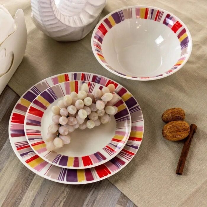Orleans Vibrant Ceramic 12-Piece Dinnerware Set - Image 1