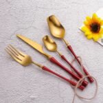 Elegant 24-Piece Gold Stainless Steel Cutlery Set - Image 7