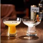 Elegant Transparent Flying Saucer Cocktail Glasses - Image 3