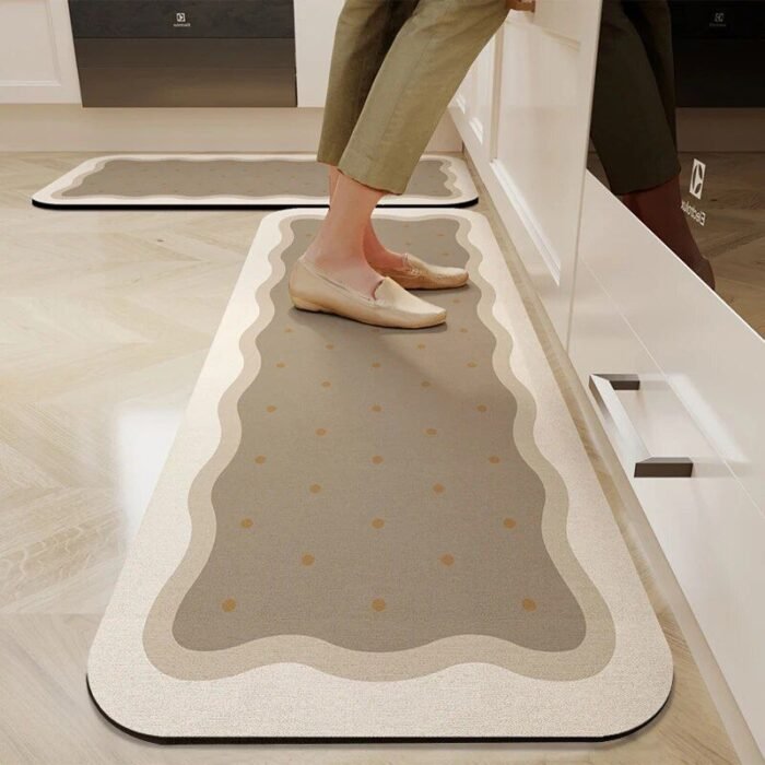 Versatile Non-Slip Crystal Velvet Kitchen and Home Mat - Image 2