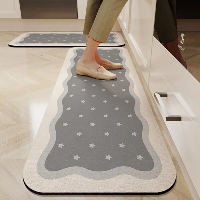 Versatile Non-Slip Crystal Velvet Kitchen and Home Mat - Image 3