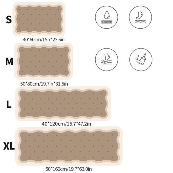 Versatile Non-Slip Crystal Velvet Kitchen and Home Mat - Image 5