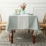 Elegant Nordic Rectangular Tablecloth with Tassel