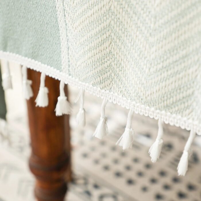 Elegant Nordic Rectangular Tablecloth with Tassel - Image 5