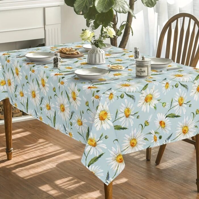 Elegant Floral Polyester Tablecloth - Image 2