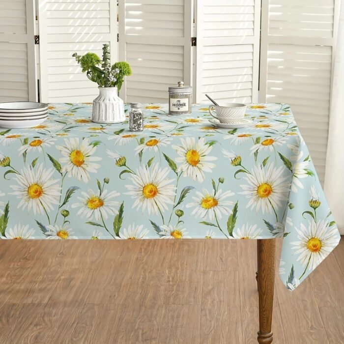 Elegant Floral Polyester Tablecloth - Image 4