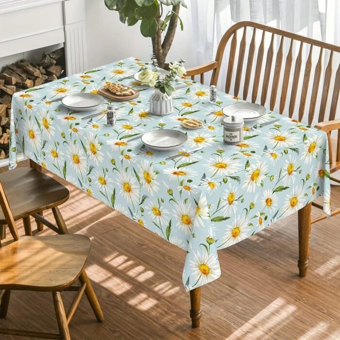 Elegant Floral Polyester Tablecloth - Image 3