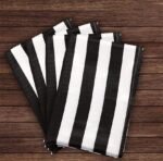Elegant Black and White Striped Polyester Table Runner for All Occasions - Image 5