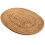 Hand-Woven Rattan Placemat - Eco-Friendly, Modern Oval Table Accessory - Image 2