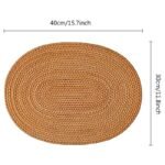 Hand-Woven Rattan Placemat - Eco-Friendly, Modern Oval Table Accessory - Image 5