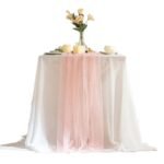 Elegant Pink Pearl Mesh 10FT Table Runner - Image 7