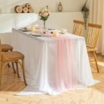 Elegant Pink Pearl Mesh 10FT Table Runner - Image 4