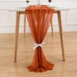 Elegant Silver Sparkle Chiffon Table Runner Set - Image 4