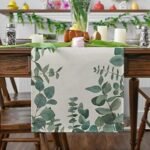 Versatile Eucalyptus Linen Table Runner for All Seasons - Image 2