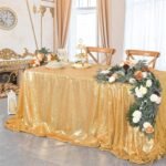 Gold Glitter Sequin Tablecloth - Image 4