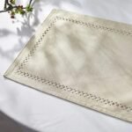 Elegant Hollow Edge Placemats Set - Polyester, Washable, 13x18 Inch - Set of 4 - Image 3