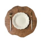 Round Wood Grain Placemat - Non-Slip, Heat Insulating Dining Table Mat - Image 2