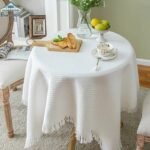Elegant Crocheted Cotton-Polyester Tablecloth - Image 2