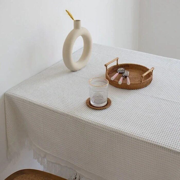 Elegant Crocheted Cotton-Polyester Tablecloth - Image 5