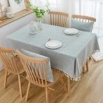 Elegant Tassel-Stitched Polyester Tablecloth - Image 4
