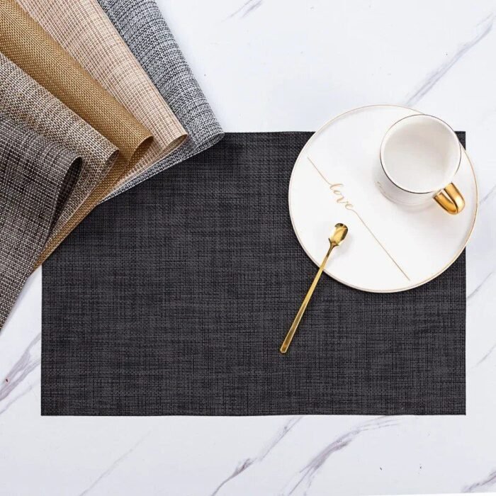 Elegant & Durable PVC Weave Place Mats - Eco-Friendly, Washable Table Pads for Home & Outdoor Use - Image 4