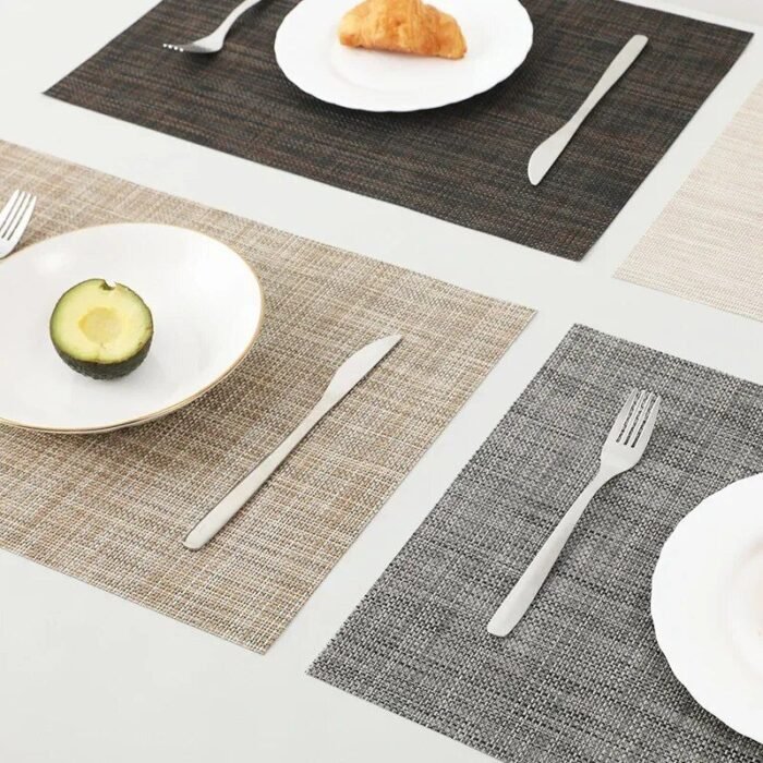 Elegant & Durable PVC Weave Place Mats - Eco-Friendly, Washable Table Pads for Home & Outdoor Use - Image 6