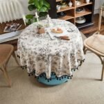 Elegant Floral Round Tablecloth - Image 8