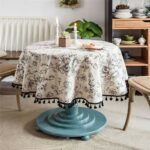 Elegant Floral Round Tablecloth - Image 7
