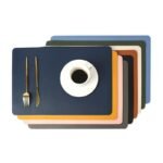 Elegant Double-Sided Leather Table Mat - Waterproof, Heat-Resistant Placemat for Dining Elegance - Image 2