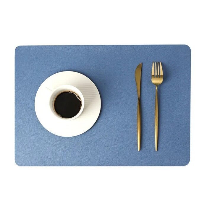 Elegant Double-Sided Leather Table Mat - Waterproof, Heat-Resistant Placemat for Dining Elegance - Image 6