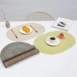 Hand-Woven Linen Oval Placemats - Modern Eco-Friendly Table Mats - Image 3