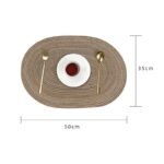 Hand-Woven Linen Oval Placemats - Modern Eco-Friendly Table Mats - Image 7