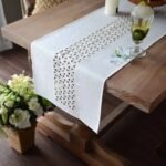 Elegant Gray Hollow Table Runner - Image 6