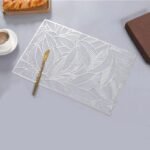 Elegant Leaf-Patterned PVC Dining Mat - Rectangular, Eco-Friendly Table Accessory - Image 6