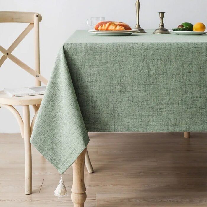 Elegant Cotton-Linen Blend Waterproof & Anti-Scald Tablecloth - Image 2