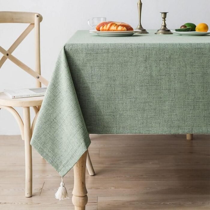 Elegant Cotton-Linen Blend Waterproof & Anti-Scald Tablecloth - Image 1