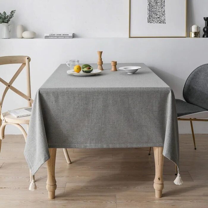 Elegant Cotton-Linen Blend Waterproof & Anti-Scald Tablecloth - Image 6