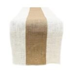Elegant Farmhouse Burlap Table Runner - Image 7