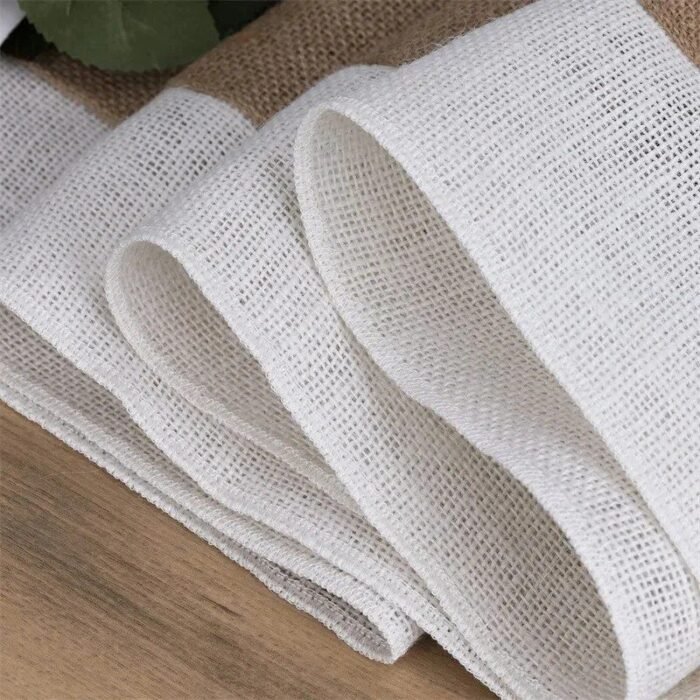 Elegant Farmhouse Burlap Table Runner - Image 6